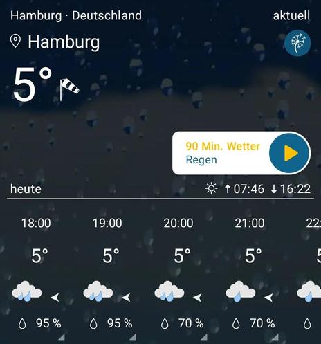 Screenshot der Website Wetteronline.de