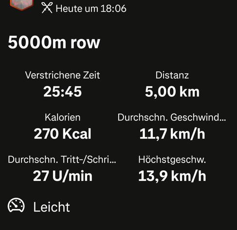 5 km Rudern