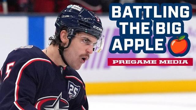 BATTLING THE BIG APPLE 🍎 Blue Jackets vs. Rangers 😤 | Pregame Media