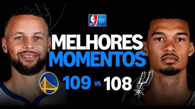 GOLDEN STATE WARRIORS 109 X 108 SAN ANTONIO SPURS | HIGHLIGHTS | REGULAR SEASON | NBA 2025-26