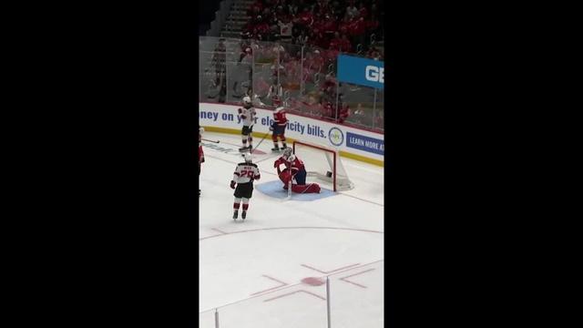 Luke Hughes with a Short Goal vs. Washington Capitals