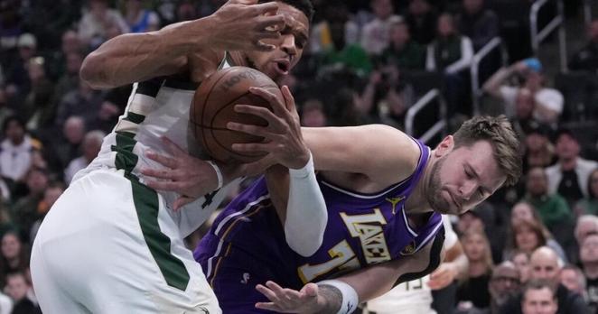 Luka Doncic scores 41 as Lakers rout Bucks to cap 3-2 trip