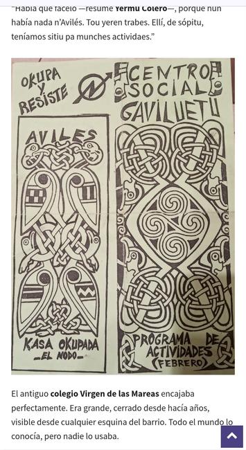 Gentro social el Gaviluetu Avilés 
Había que facelo —resume Yermu Colero—, porque nun había nada n’Avilés. Tou yeren trabes. Ellí, de sópitu, teníamos sitiu pa munches actividaes.”