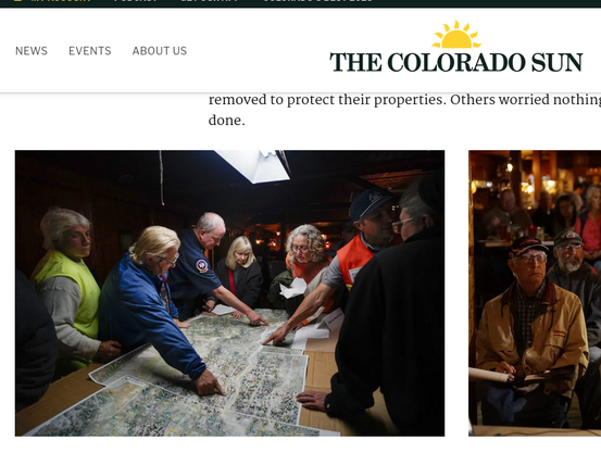 Giant map on a table