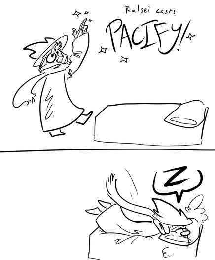 Art by the weaver featuring the character Ralsei from Deltarune