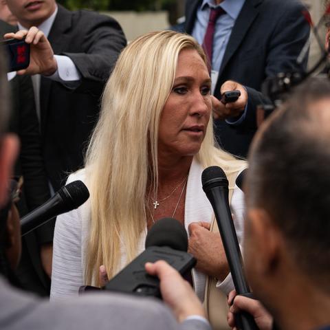 Representative Marjorie Taylor Greene said her support for releasing files on Jeffrey Epstein should not be seen as disloyalty to the president.