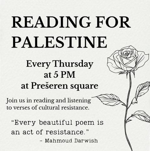 Ulično branje palestinske poezije / Reading of Palestinian Poetry