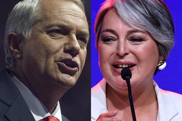 El ultraderechista José Antonio Kast y la comunista Jeannette Jara, aspirantes a la presidencia de Chile. en sendas imágenes de archivo. (Getty Images)