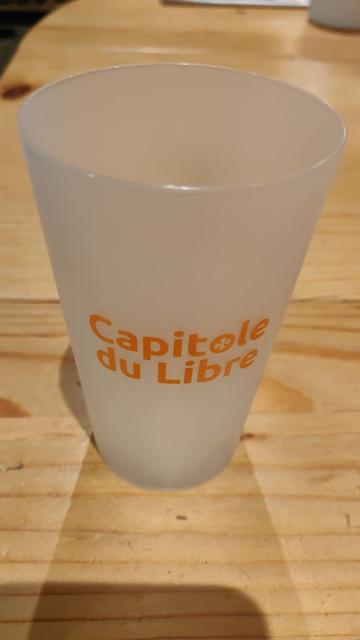 eco-cup sur lequel est marqué Capitole du Libre
