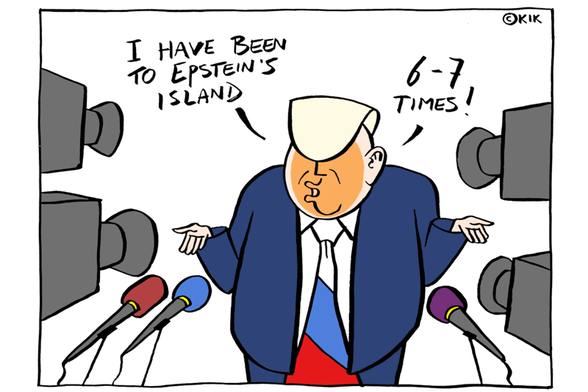 Hoe vaak is Trump op Epsteins eiland geweest?  #sigmund