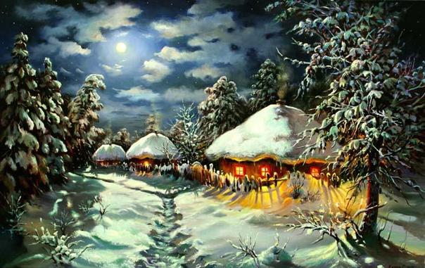 Night in a Snowy Hamlet