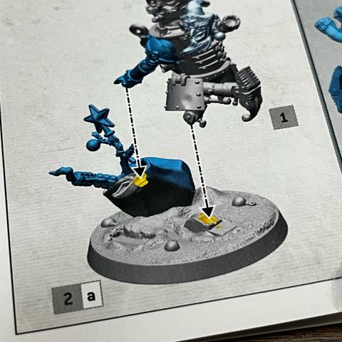 Pic of the manual showing how part of the model is on the scenic base