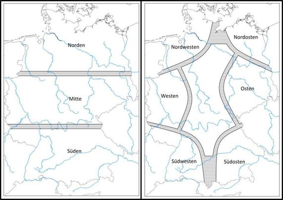 Geografische Einteilung für Deutschland