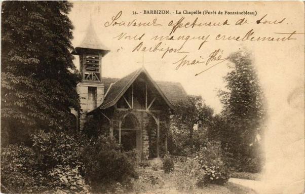 Barbizon - La Chapelle (Foret de Fontainebleau) à #Barbizon (#SeineEtMarne)  #CartePostaleAncienne 👉 https://cartorum.fr/carte-postale/126966/barbizon-barbizon-la-chapelle-foret-de-fontainebleau