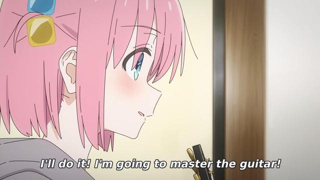 Her reflection sparks a confidence in her that she hasn't seen before, and decides that she wants to learn to play guitar