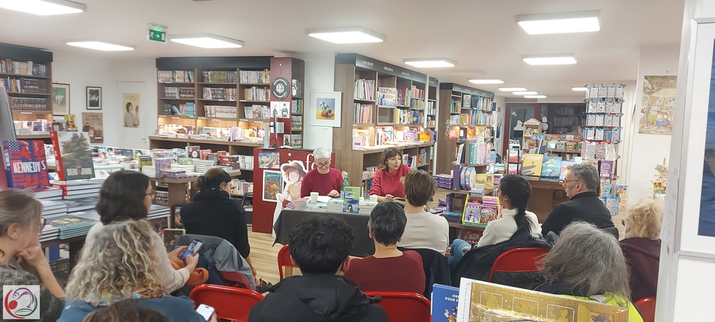photo de la rencontre dans la librairie