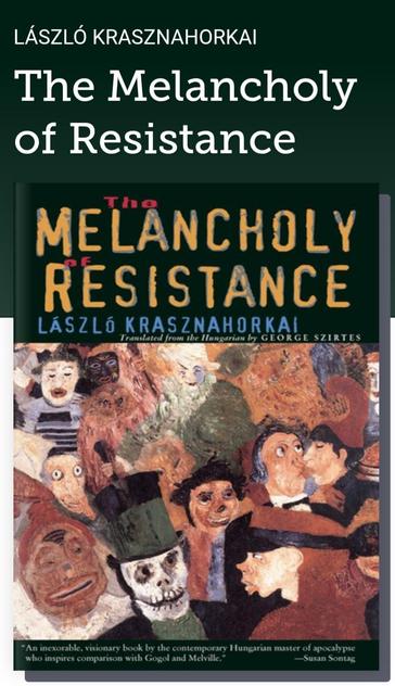 Cover von Melancholy of Resistance. Zeigt ein Gemälde vieler Köpfe in einer Menschenmenge