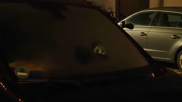 Befrorene Autoscheibe