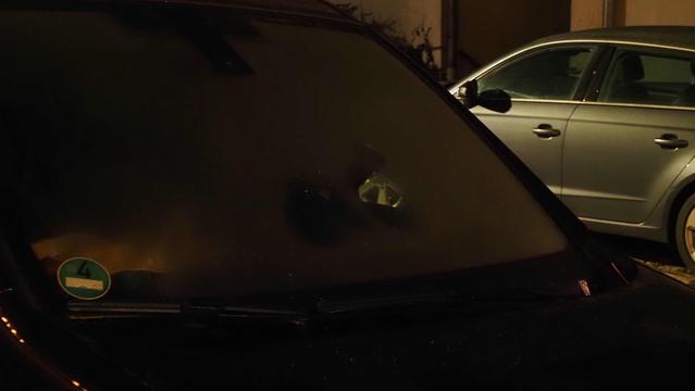 Befrorene Autoscheibe