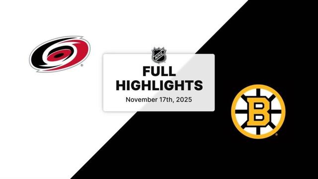 NHL Highlights | Hurricanes vs. Bruins | November 17, 2025