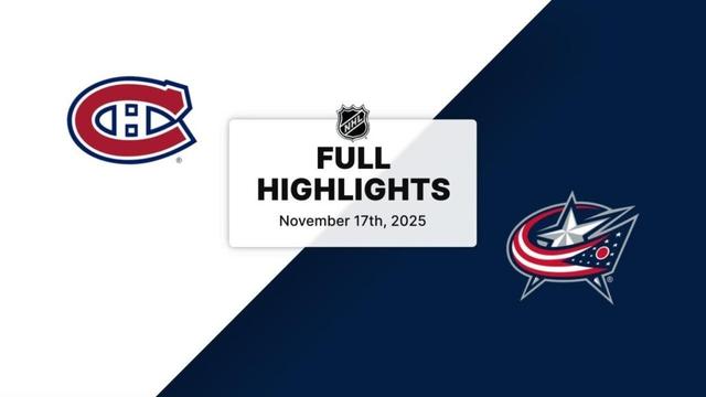 NHL Highlights | Canadiens vs. Blue Jackets | November 17, 2025