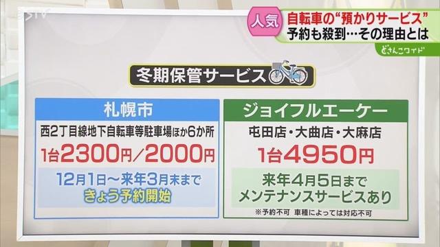 【解説】冬の間の悩みを解決　すでに受け入れ台数多数　預かり中にメンテナンスサービスも　北海道