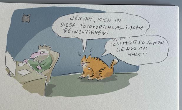 Ter Tiger beschwert sich, dass Thuni ihn für den heutigen Fotovorschlag benutzt hat. Naja stimmt, hätte ja wenigstens vorher fragen können..