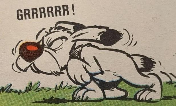 Wütender, knurrender Idefix. GRRRRRR!