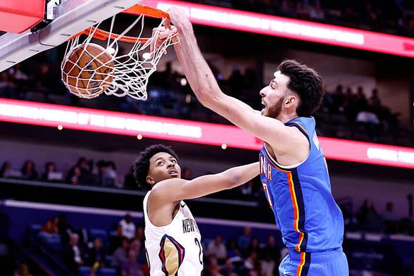 Thunder rout Pelicans, Pistons beat Pacers