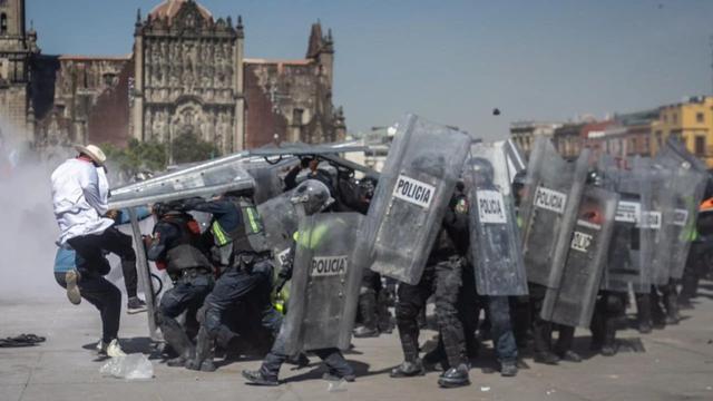 Manifestación en el Zocalo