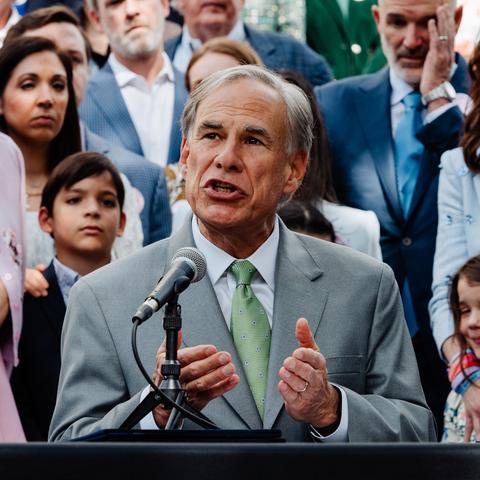 Gov. Greg Abbott of Texas at a bill signing ceremony in Austin in September.