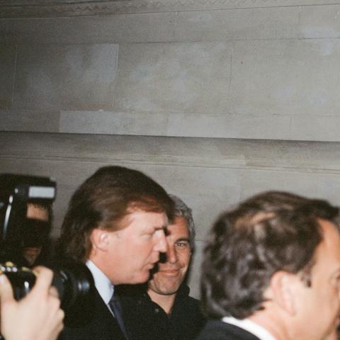 Donald J. Trump with Jeffrey Epstein in New York City in 1997.