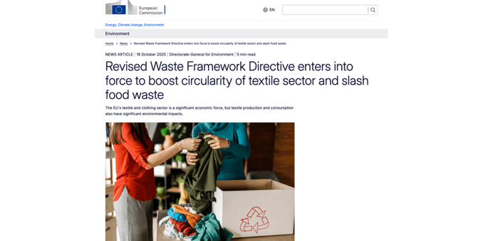 EUが改正「廃棄物枠組指令」を発効　テキスタイルEPR義務化と食品ロス削減へ大転換 - WWDJAPAN