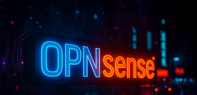 Neon sign of OPNsense
