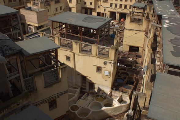 Court of a leather production facility in a Medina.
