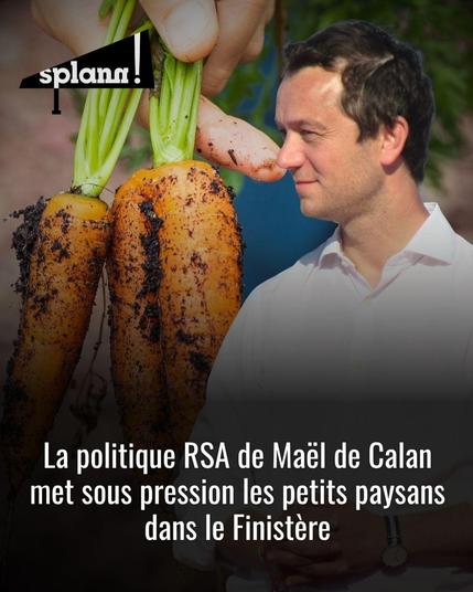 La politique RSA de Maël de Calan met sous pression les petits paysans dans le Finistère.