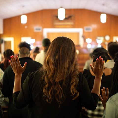 Churchgoers singing during service at Mount Vernon Missionary Baptist Church in Yazoo City, Miss., in November last year.