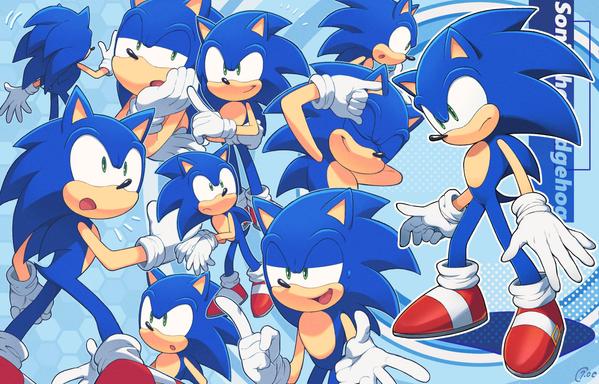 An artist rendition of Sonic the Hedgehog (not mine, pulled from somewhere)