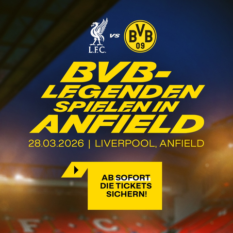 Ankündigung in schwazzgelb!
"BVB-Legenden spielen in Anfield"
Alles weitere im Text