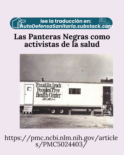 Las Panteras Negras como activistas de la salud