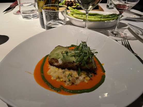 iPhone 12 Pro photo by Jenny Lam of her main dish for dinner at Perry's Steakhouse & Grille in Vernon Hills, Illinois