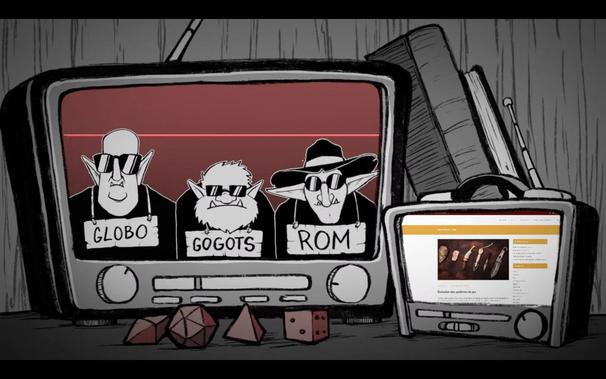 un aperçu du live des 3trolls. On y voit les caricatures, dessinées par GoGots, de Roro, Globo et GoGots