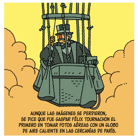 Fragmento de la historieta sobre los drones para la revista Anfibia