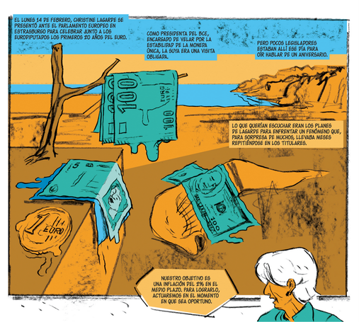 Fragmento de la historieta para EL PAIS sobre Inflación