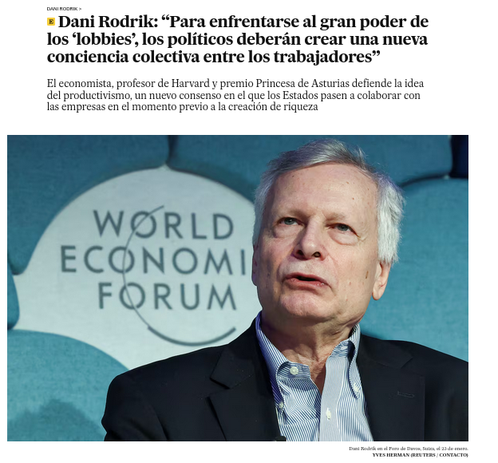 Entrevista a Dani Rodrik para EL PAIS