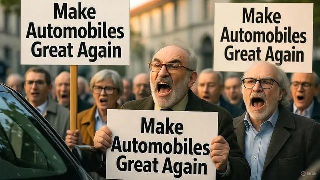 Grafica con titolo dell’articolo “In car we trust: i MAGA italiani” e riferimento al tema dell’auto come simbolo identitario in Italia.