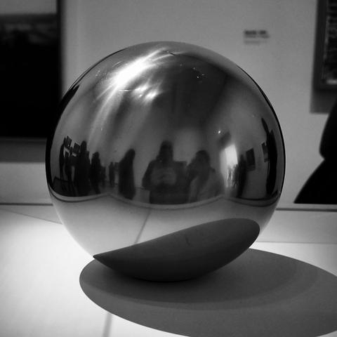 Selfie in a reflective ball