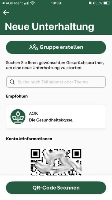 Empfohlen: AOK, Kontaktinformationen: ich.