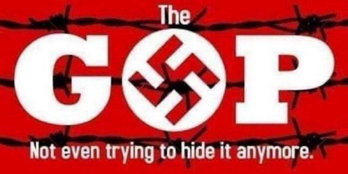 The GOP (swastika in the O) Not Even Trying to Hide it Anymore