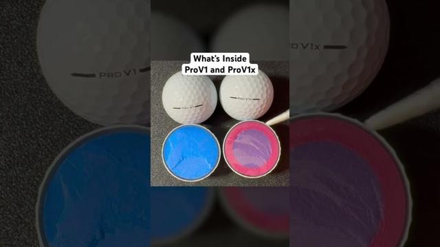 Titleist updated the Pro V1 and Pro V1x for 2025, so we cut them in half #titleist #prov1 #golf